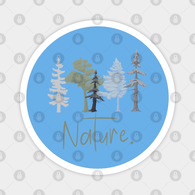 NORDIC NATURE BEAUTIFUL WINTER TREES Magnet by DAZu